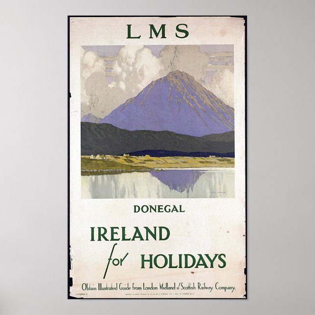 Vintage Ireland Travel Poster (Front)