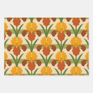 Vintage Iris Wrapping Paper Sheet
