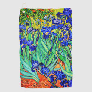 Vintage Irises by Vincent Van Gogh  Golf Towel