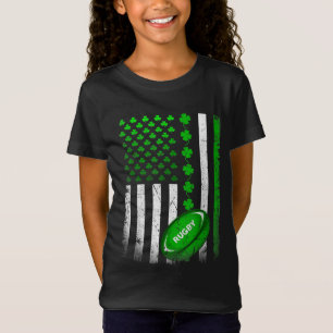 Vintage Irish American Flag St Patricks Day Rugby T-Shirt