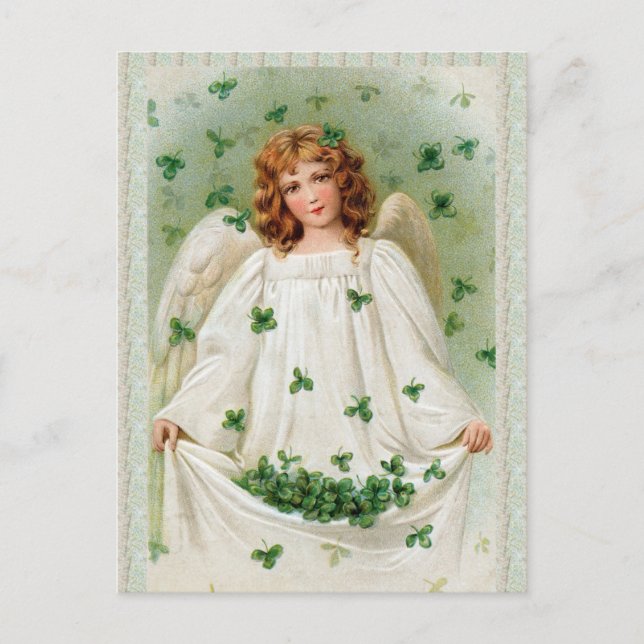 Vintage Irish Angel Postcard  (Front)