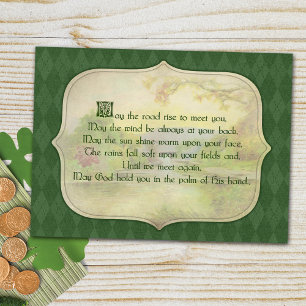 Vintage Irish Blessing Postcard