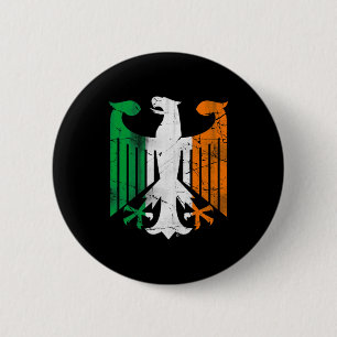 Vintage Irish German Heritage St Patricks Day T Sh 6 Cm Round Badge