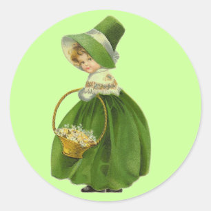 Vintage Irish Miss Sticker