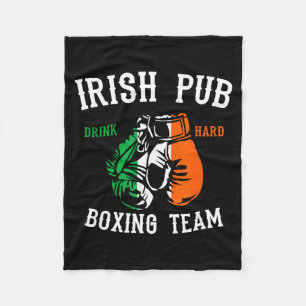 Vintage Irish Pub Est 1975 Boxing Day Tees Fleece Blanket