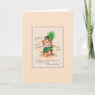 Vintage Irish Puppy St. Patrick's Day Card