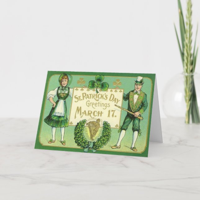 Vintage Irish St Patrick's Day Card (Front)