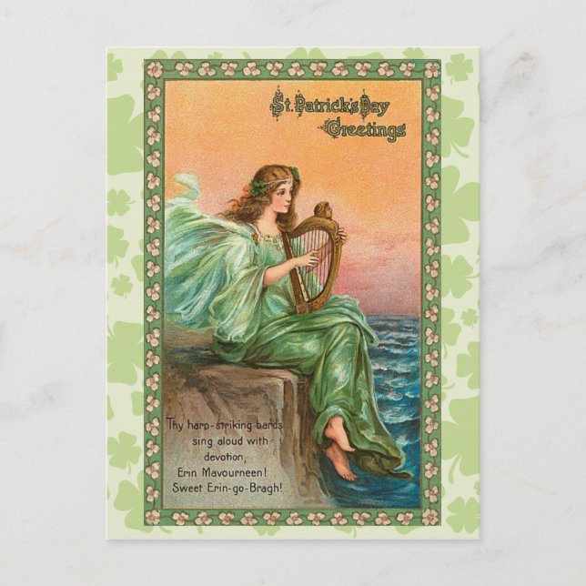 Vintage Irish St. Patrick's Day Postcard (Front)
