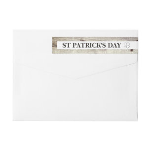 Vintage Irish Wood St Patrick's Day Wrap Around Label