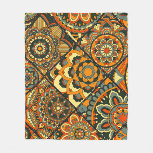 Vintage Islamic motifs, decorative seamless. Fleece Blanket