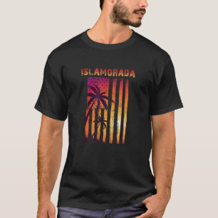 Vintage Islamorada Florida Patriotic Flag T Shirt