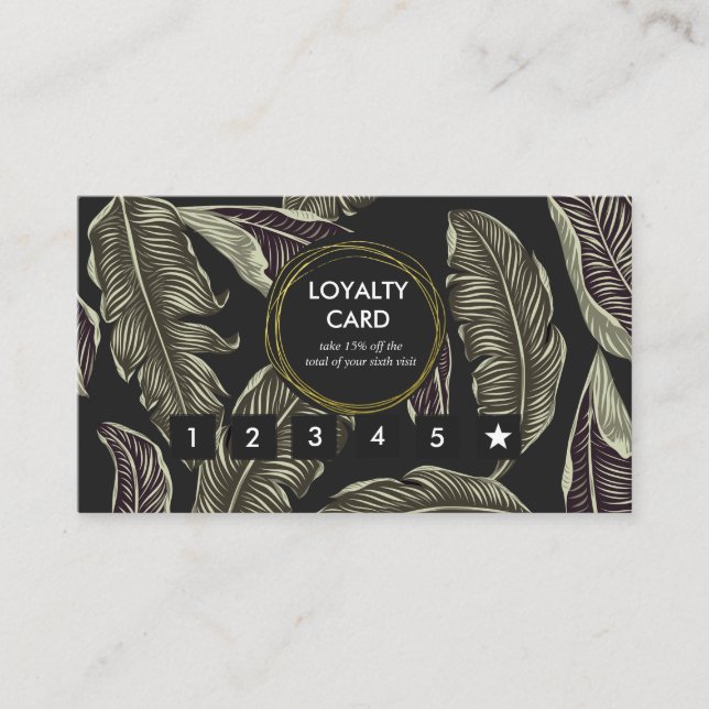 Vintage Island Botanical Loyalty Card (Front)