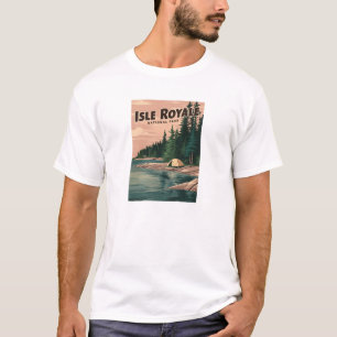Vintage Isle Royale National Park Art T-Shirt