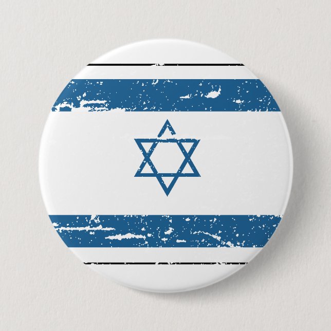 Vintage Israel Flag 7.5 Cm Round Badge (Front)