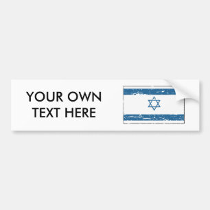 Vintage Israel Flag Bumper Sticker