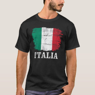 Vintage Italia Flag For Italy Italian Italiano T-Shirt