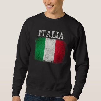 Vintage Italia Italian Flag Italy Men Women Kids Y Sweatshirt