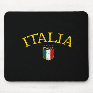 Vintage Italia Soccer T Shirt Mouse Pad