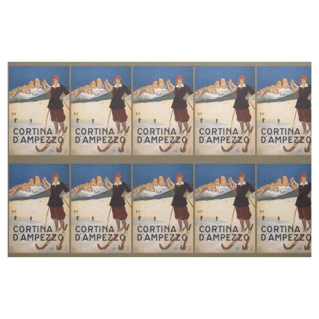 Vintage Italian Alps customisable fabric (Fat Quarter)