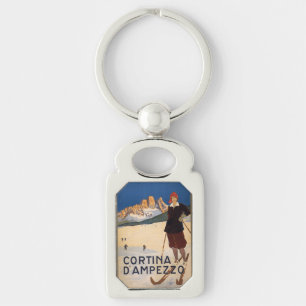 Vintage italian Alps key chain