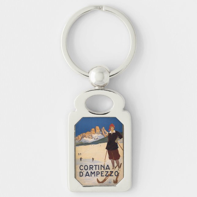 Vintage italian Alps key chain (Front)