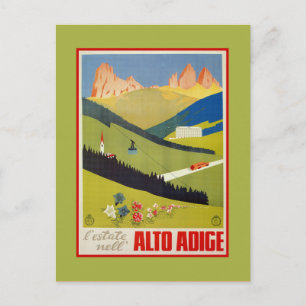 Vintage Italian Alps (South Tyrol) travel Postcard