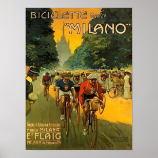 Vintage Italian Bicycle Ad Poster