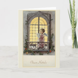 Vintage Italian Buon Natale Christmas Card