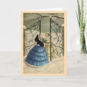 Vintage Italian Buon Natale Christmas Card
