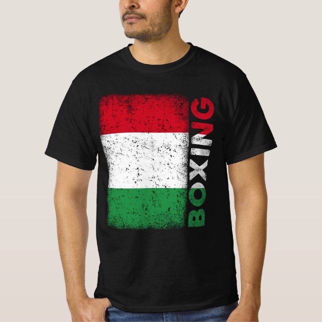Vintage Italian Flag Boxing T-Shirt (Front)