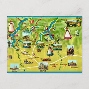 Vintage Italian Lakes Region Postcard