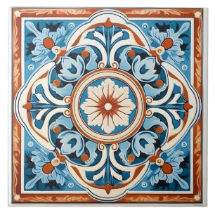 Vintage Italian Mediterranean Pattern Tile