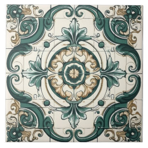 Vintage Italian Mediterranean Pattern Tile