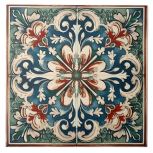 Vintage Italian Mediterranean Pattern Tile