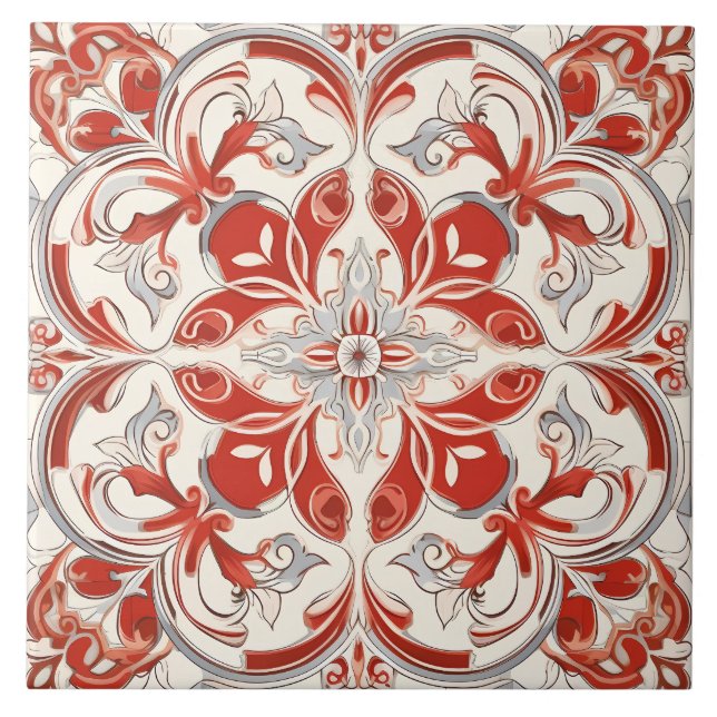 Vintage Italian Mediterranean Pattern Tile (Front)