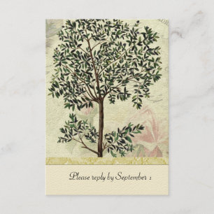 Vintage Italian Myrtle Tree rsvp with envelope Card