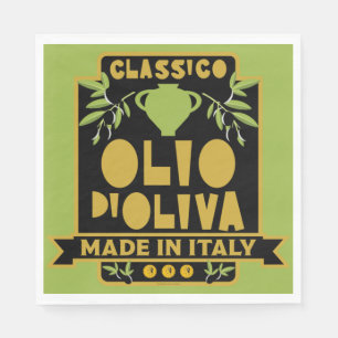 Vintage Italian Olive Oil Apron Napkin