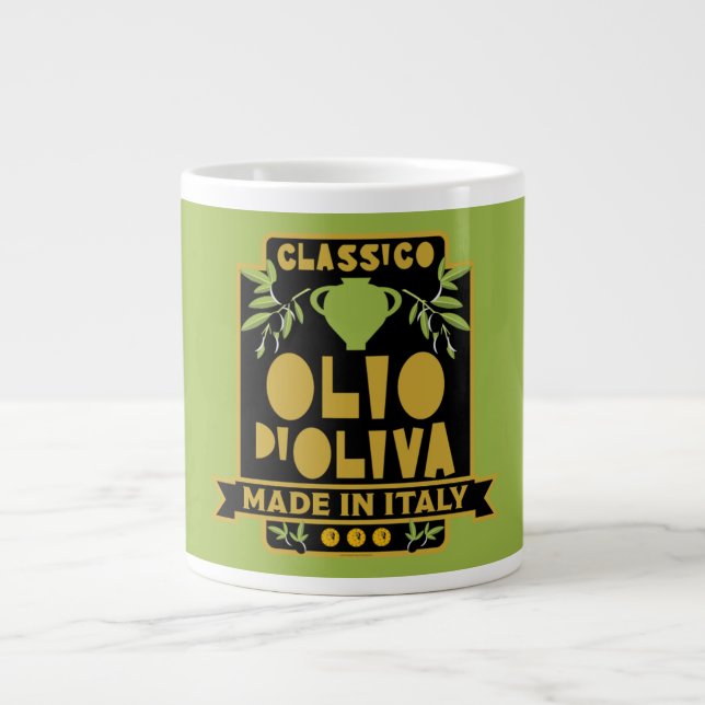 Vintage Italian Olive Oil     Large Coffee Mug (Front)