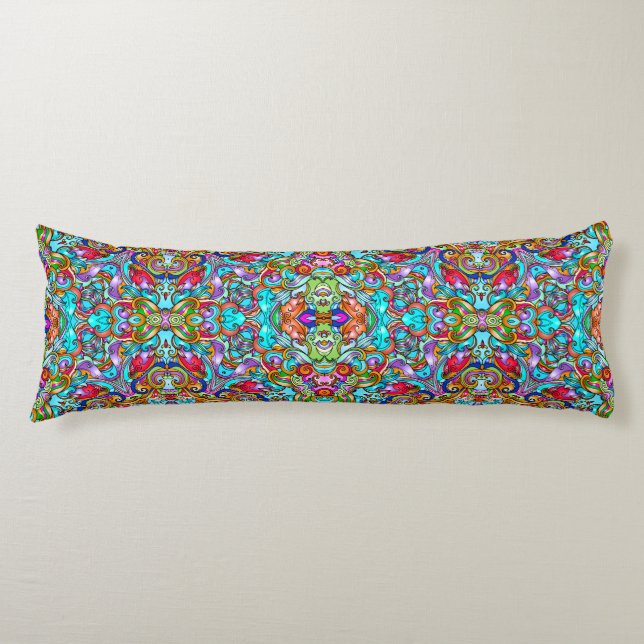 VINTAGE ITALIAN ORNAMENTAL BODY PILLOW (Front)