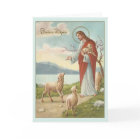 Vintage Italian Religious Easter Greeting Card