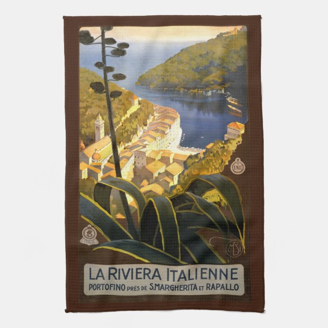 Vintage Italian Riviera hand towel (Vertical)