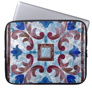 Vintage Italian tile with Moroccan patternabstract Laptop Sleeve