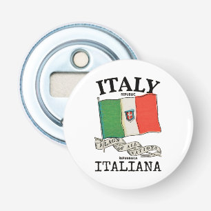 Vintage Italy Country Flag Bottle Opener