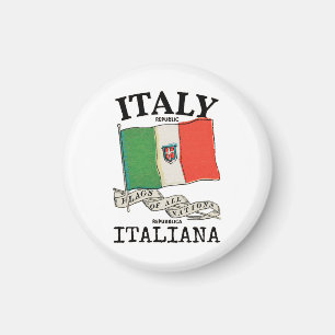 Vintage Italy Country Flag Magnet