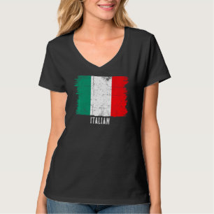 Vintage Italy Flag Italian Roots For Men & Women & T-Shirt