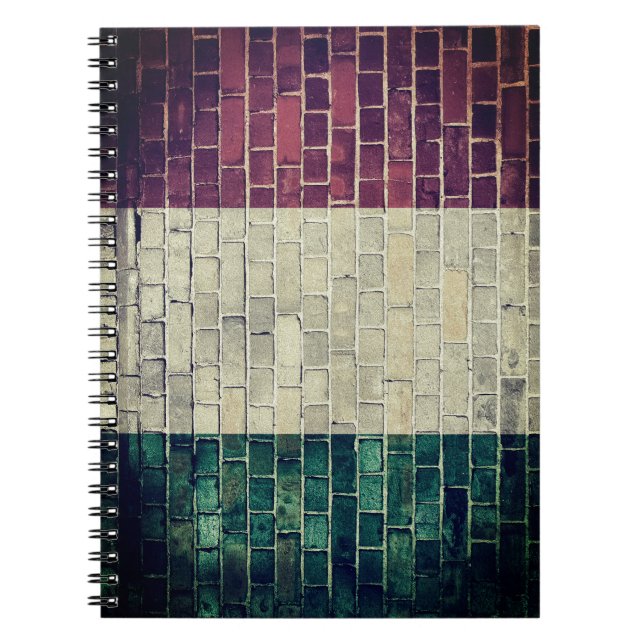 Vintage Italy flag Spiral Notebook (Front)