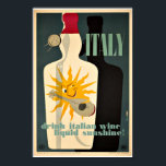 Vintage Italy Liqueur Alcohol Wine Art Deco Poster<br><div class="desc">A reproduction print of an advertising poster for an Italian Alcohol Brand Retro Art Deco poster. Digitally refurbished to bring out the original colours,  even better and fix as many imperfections as possible.</div>