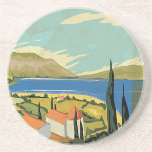 Vintage Italy Poster Coaster