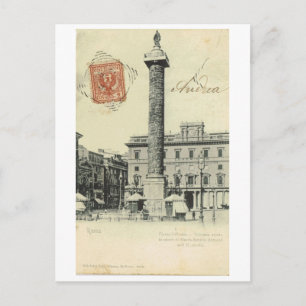 Vintage Italy, Roma Piazza Colonna, 1901 Postcard