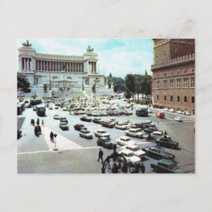 Vintage Italy, Rome, Piazza Venezia Postcard